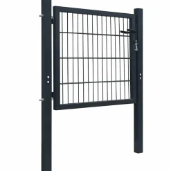 vidaXL Portail de clôture 2D (simple) anthracite 100x80 cm