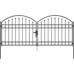 Clôtures & Barrières-vidaXL Portail de clôture Assen à double porte avec arc en acier 300 x 125 cm
