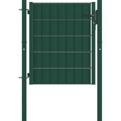 vidaXL Portail de clôture en PVC et acier 100 x 81 cm