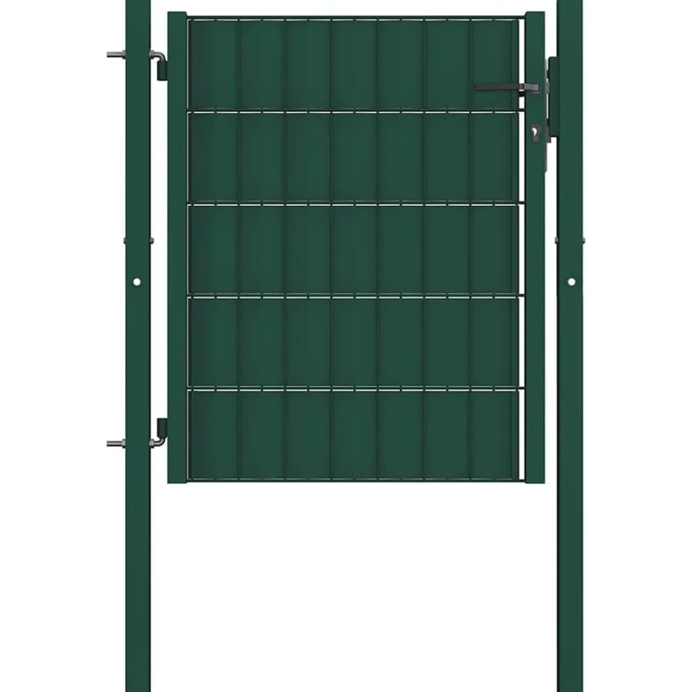 vidaXL Portail de clôture en PVC et acier 100 x 81 cm