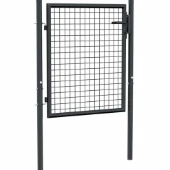 Clôtures & Barrières-vidaXL Portail de jardin grillagé en acier galvanisé gris 100 x 75 cm