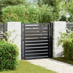 vidaXL Portail de jardin verrouillable noir 100x100 cm aluminium