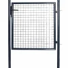 vidaXL Portail de jardin grillagé en acier galvanisé 100x100 cm gris