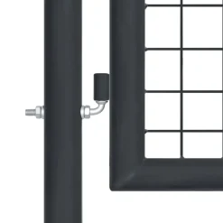Clôtures & Barrières-vidaXL Portail de jardin grillagé en acier galvanisé gris 400 x 75 cm