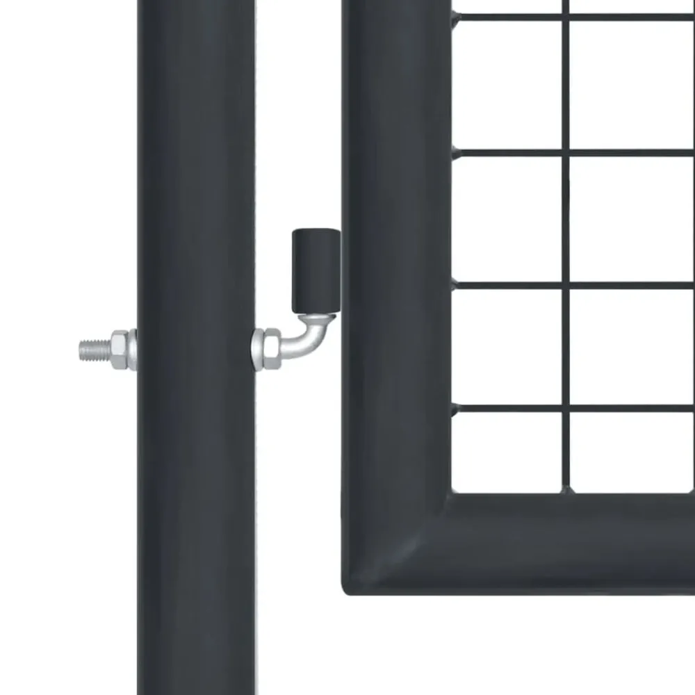 Clôtures & Barrières-vidaXL Portail de jardin grillagé en acier galvanisé gris 400 x 75 cm