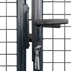 Clôtures & Barrières-vidaXL Portail de jardin grillagé en acier galvanisé gris 400 x 150 cm