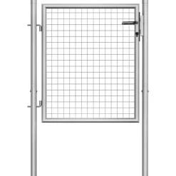 Clôtures & Barrières-vidaXL Portail de jardin en acier galvanisé 100 x 75 cm argent