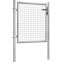 Clôtures & Barrières-vidaXL Portail de jardin en acier galvanisé 100 x 75 cm argent
