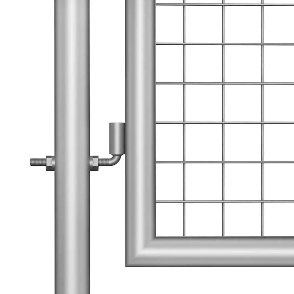 Clôtures & Barrières-vidaXL Portail de jardin en acier galvanisé 100 x 75 cm argent