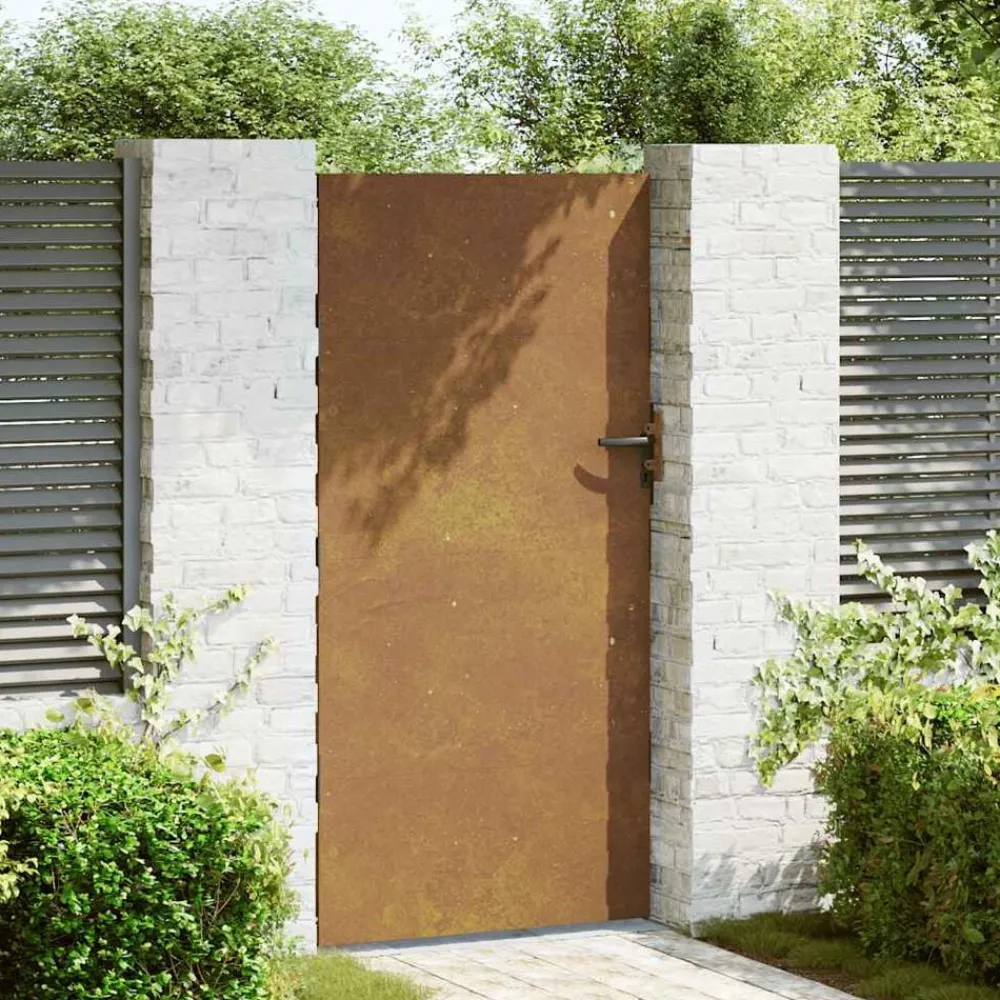 Clôtures & Barrières-vidaXL Portail de jardin 85x200 cm acier corten
