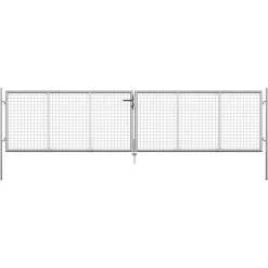 vidaXL Portail de jardin en acier galvanisé 400 x 75 cm