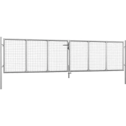 vidaXL Portail de jardin en acier galvanisé 400 x 75 cm