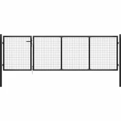 vidaXL Portail de jardin en acier 350 x 75 cm