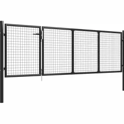 vidaXL Portail de jardin en acier 350 x 75 cm