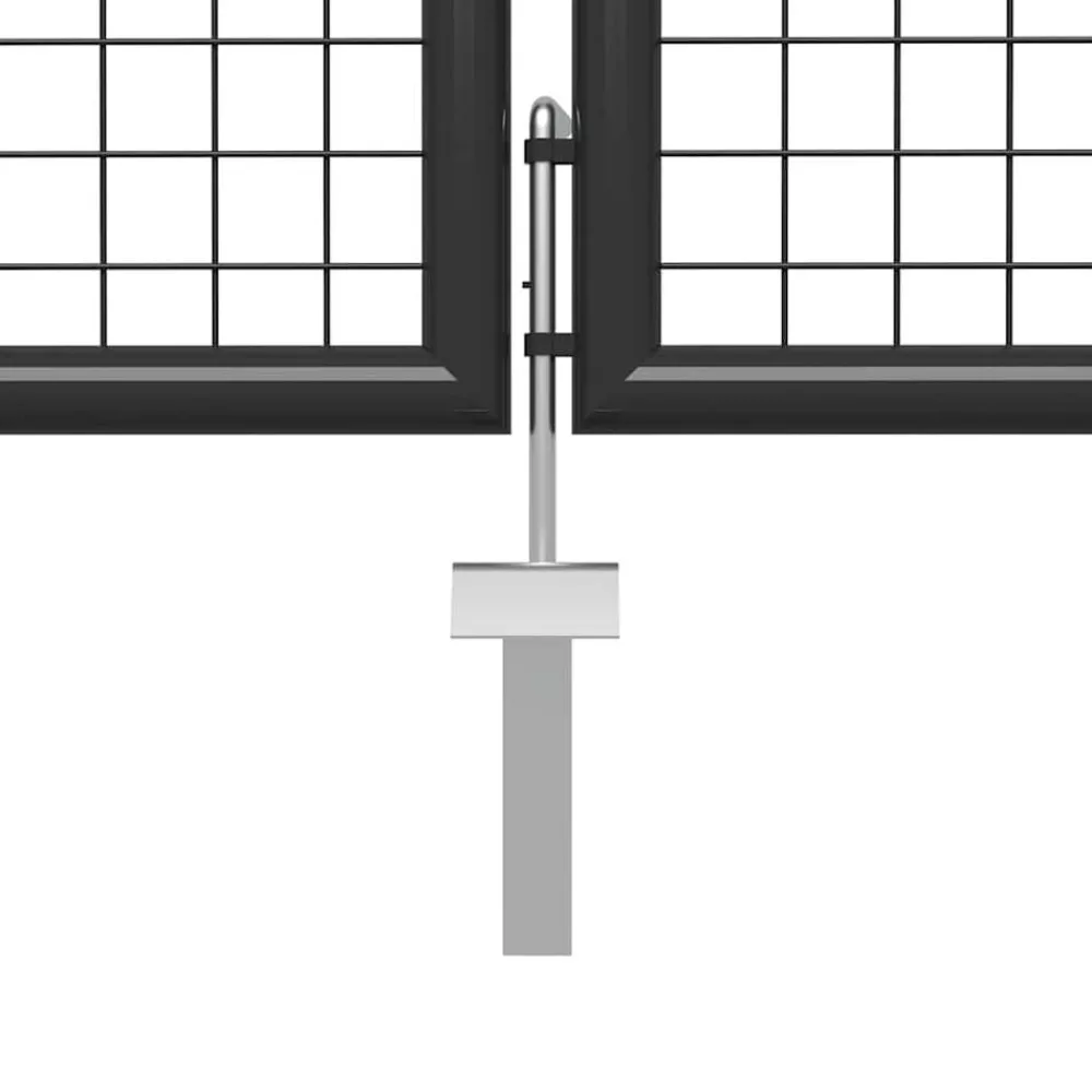 vidaXL Portail de jardin en acier 350 x 75 cm