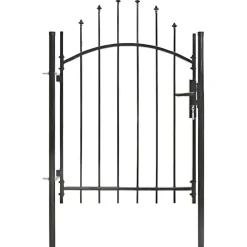 Clôtures & Barrières-vidaXL Portail de jardin Woerden acier 1x1 m Noir