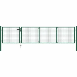 Clôtures & Barrières-vidaXL Portail de jardin en acier 350 x 75 cm Vert