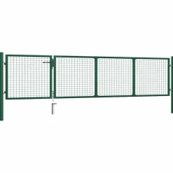 Clôtures & Barrières-vidaXL Portail de jardin en acier 350 x 75 cm Vert