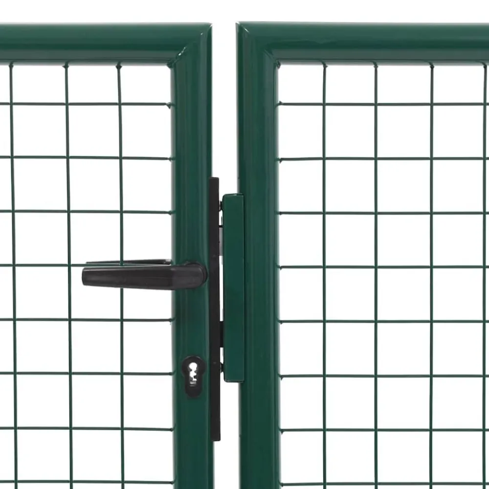 Clôtures & Barrières-vidaXL Portail de jardin en acier 350 x 75 cm Vert