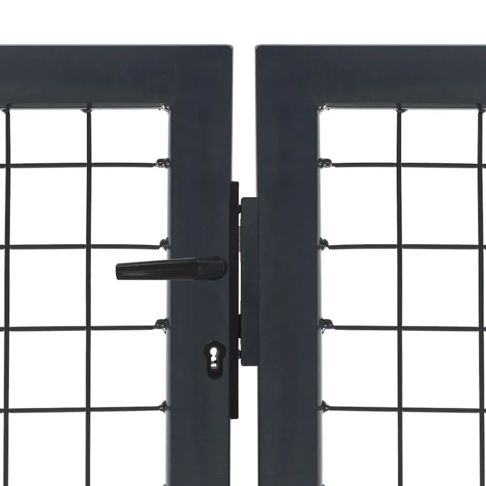 vidaXL Portail de jardin avec poteaux en acier 350 x 100 cm