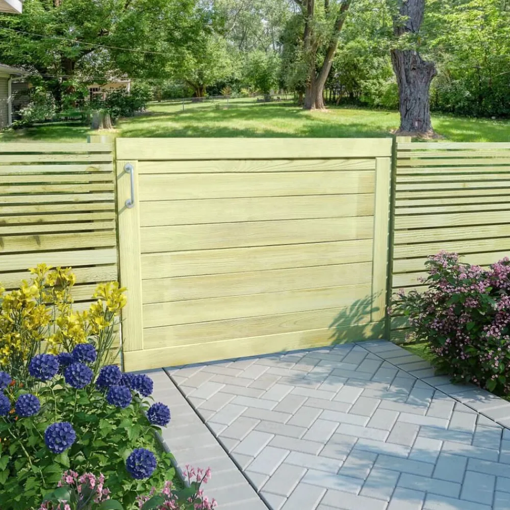 Clôtures & Barrières-vidaXL Portail de jardin Bois de pin imprégné 75x100 cm