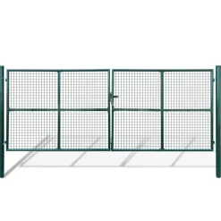 Clôtures & Barrières-vidaXL Portail de jardin en maille 400x150 cm Vert