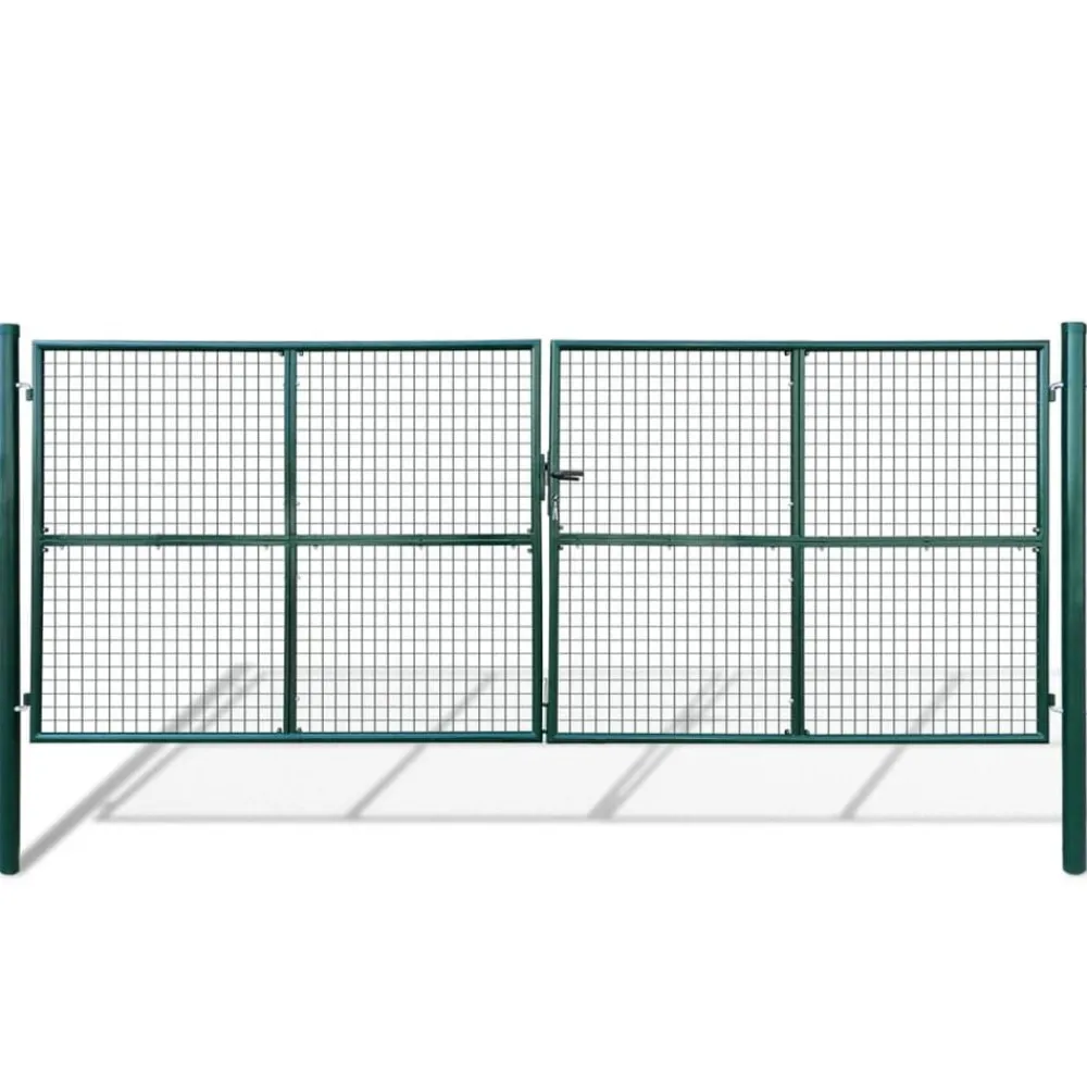 Clôtures & Barrières-vidaXL Portail de jardin en maille 400x150 cm Vert