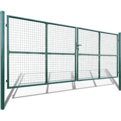 Clôtures & Barrières-vidaXL Portail de jardin en maille 400x150 cm Vert