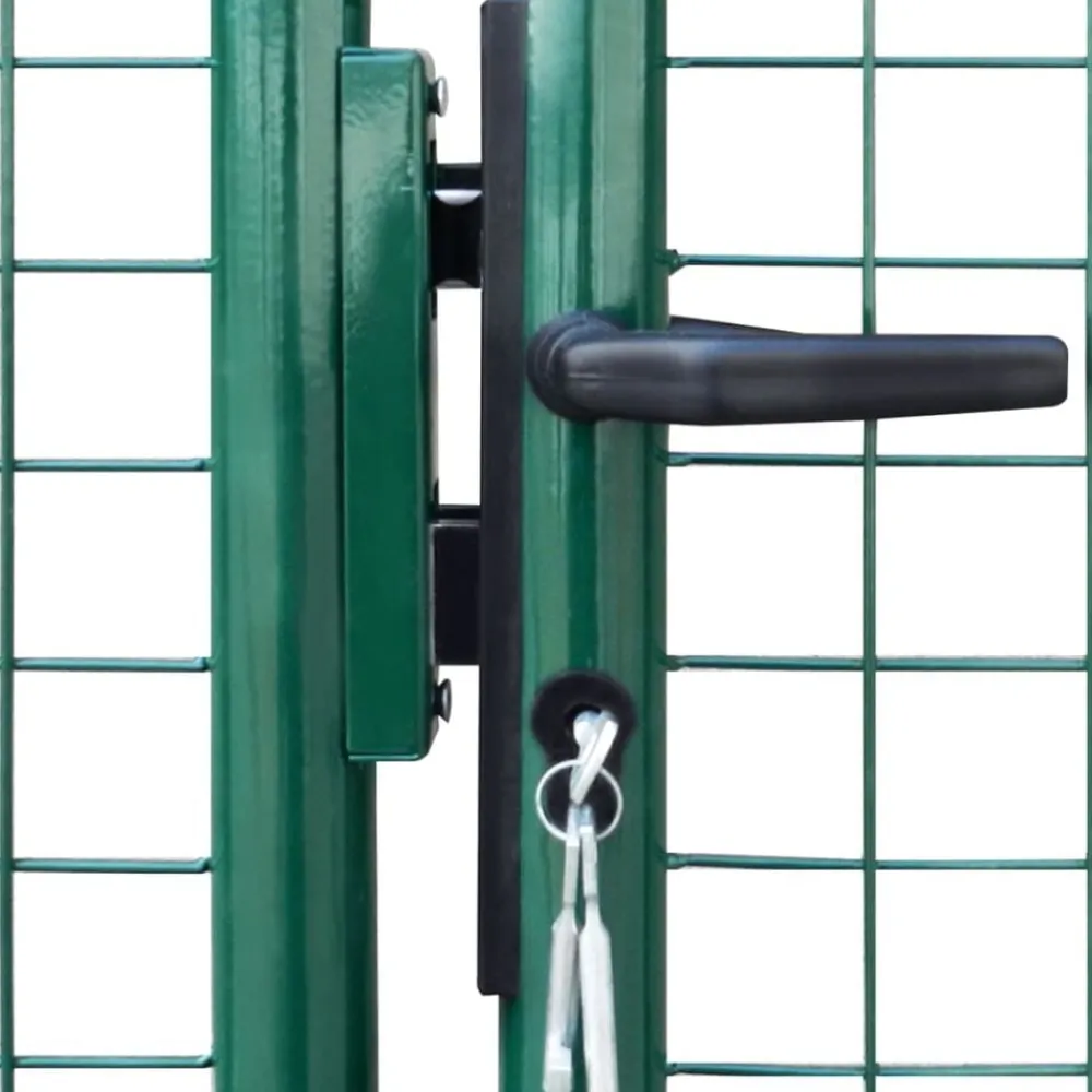 Clôtures & Barrières-vidaXL Portail de jardin en maille 400x150 cm Vert