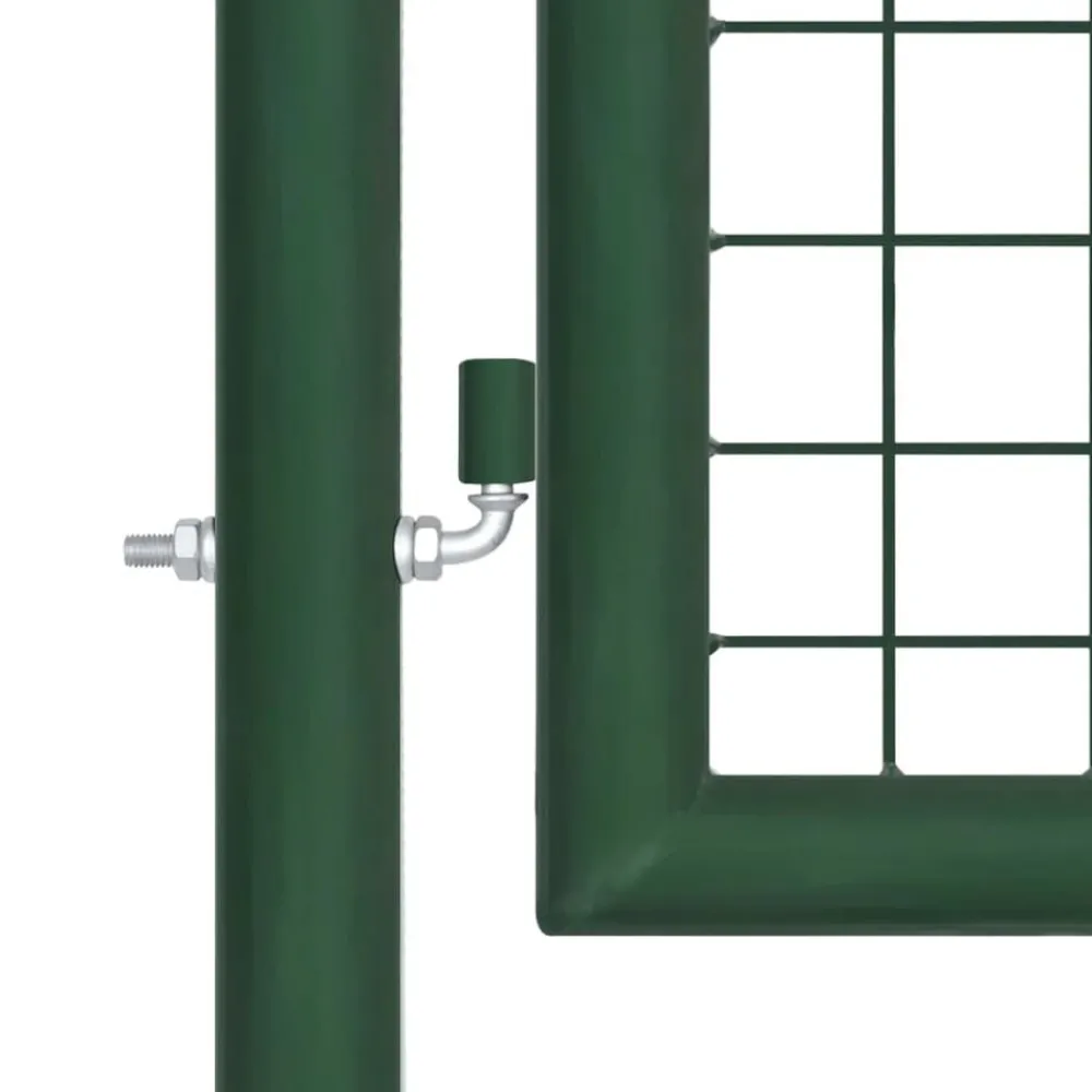 Clôtures & Barrières-vidaXL Portail de jardin en acier grillagé 400 x 75 cm vert