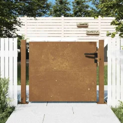 Clôtures & Barrières-vidaXL Portail de jardin 100x75 cm en acier Corten Rusty