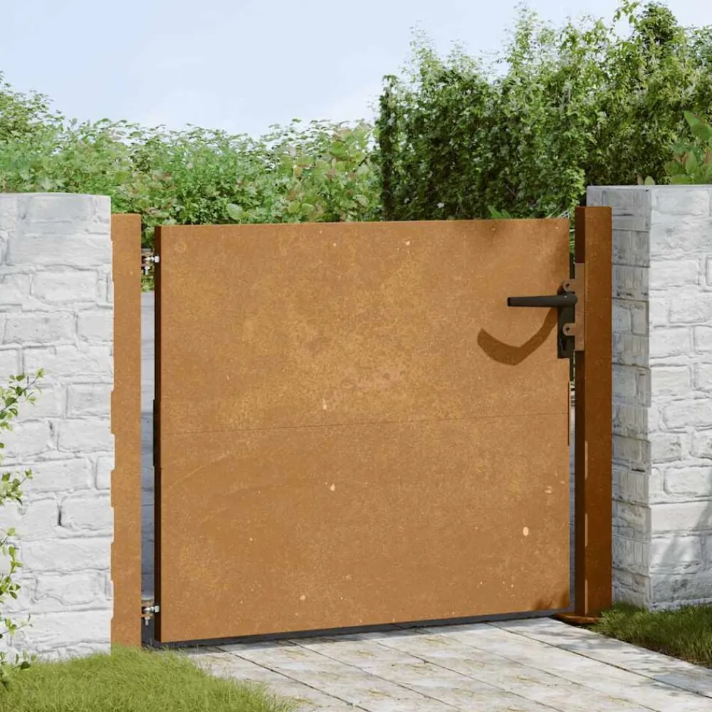Clôtures & Barrières-vidaXL Portail de jardin 100x75 cm en acier Corten Rusty