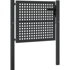 Clôtures & Barrières-vidaXL Portail de jardin Anthracite 100x75 cm Acier