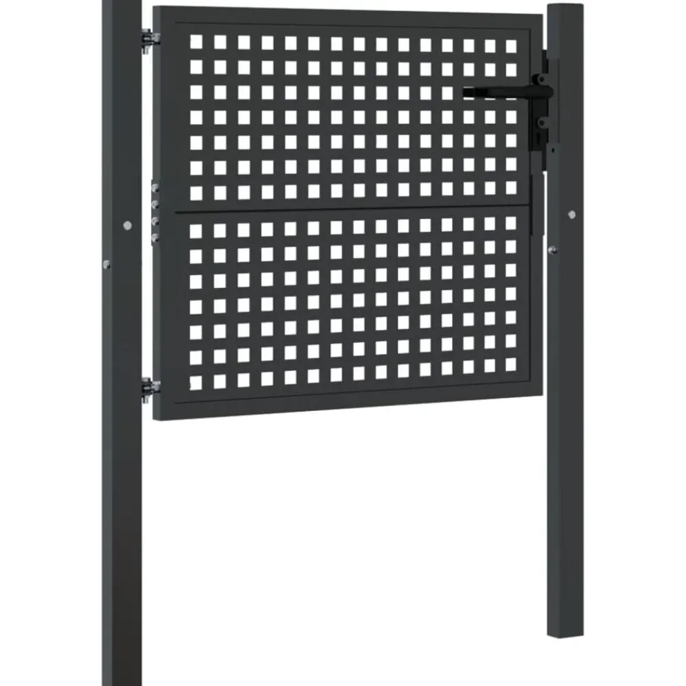 Clôtures & Barrières-vidaXL Portail de jardin Anthracite 100x75 cm Acier