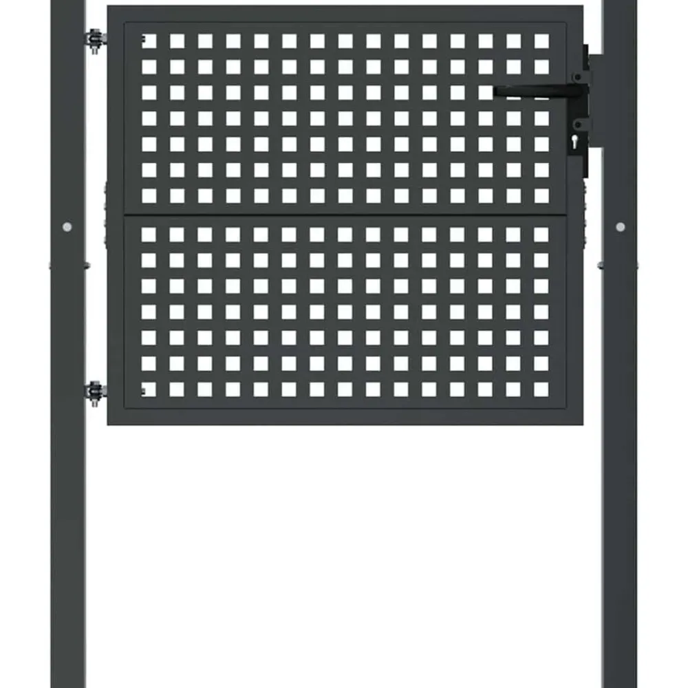 Clôtures & Barrières-vidaXL Portail de jardin Anthracite 100x75 cm Acier