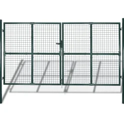 Clôtures & Barrières-vidaXL Portail double 300x150 cm en acier thermolaqué