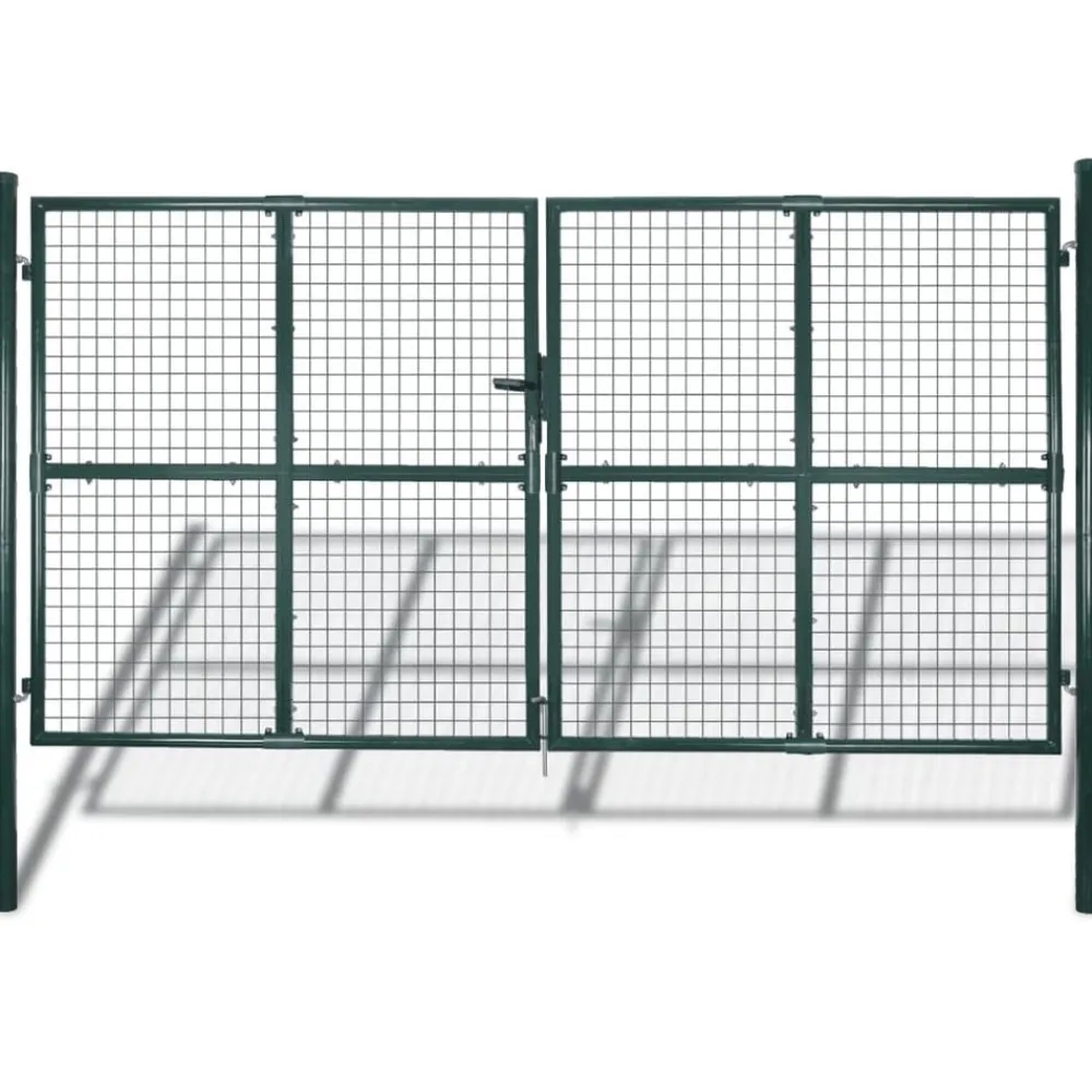 Clôtures & Barrières-vidaXL Portail double 300x150 cm en acier thermolaqué