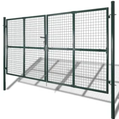 Clôtures & Barrières-vidaXL Portail double 300x150 cm en acier thermolaqué