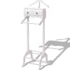 Produits Ménagers-vidaXL Portant à vêtements avec armoire Bois Blanc