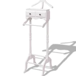 Produits Ménagers-vidaXL Portant à vêtements avec armoire Bois Blanc