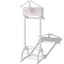 Produits Ménagers-vidaXL Portant à vêtements avec armoire Bois Blanc