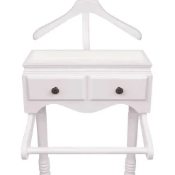 Produits Ménagers-vidaXL Portant à vêtements avec armoire Bois Blanc