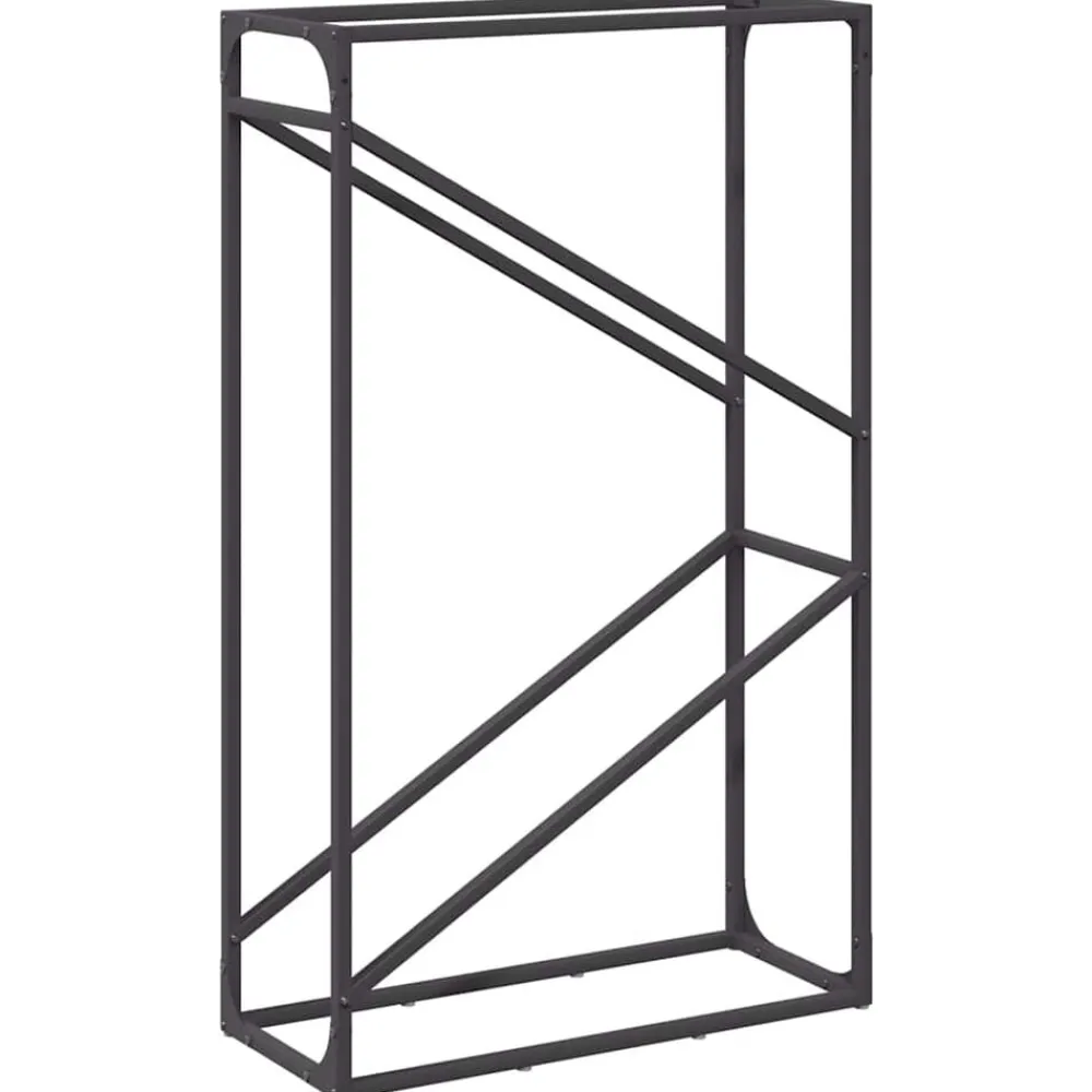 Accessoires Pour Cheminées & Poêles À Bois-vidaXL Portant de bois chauffage 60x25x100 cm Noir