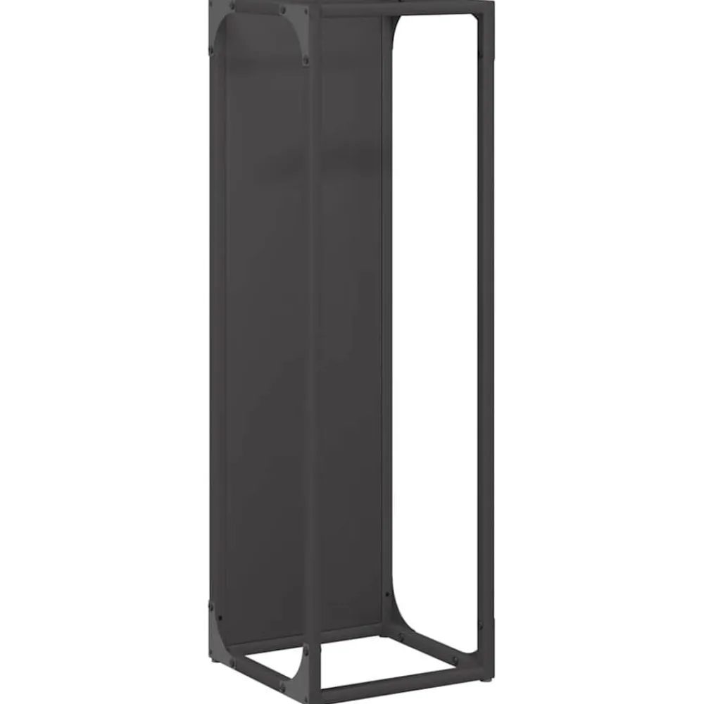 Accessoires Pour Cheminées & Poêles À Bois-vidaXL Portant de bois chauffage 25x25x80 cm Noir