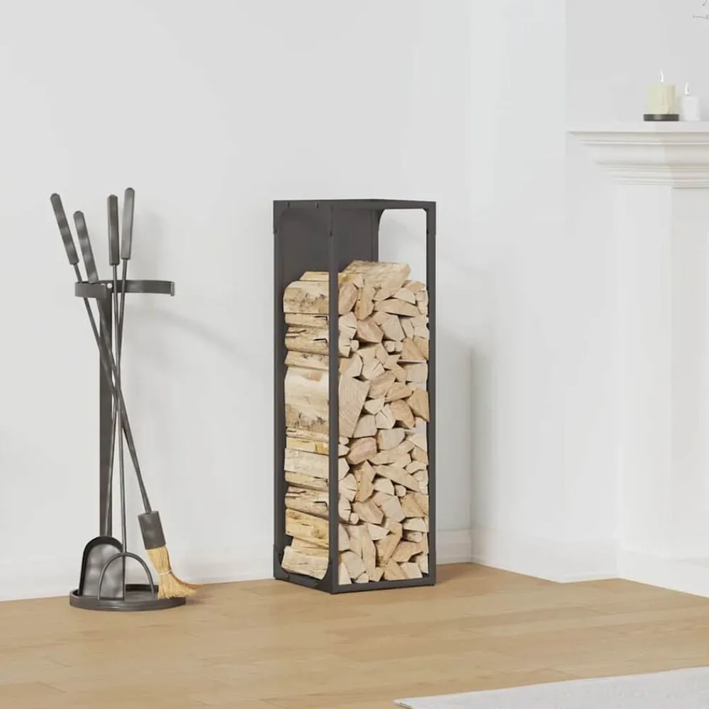 Accessoires Pour Cheminées & Poêles À Bois-vidaXL Portant de bois chauffage 25x25x80 cm Noir