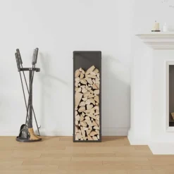 Accessoires Pour Cheminées & Poêles À Bois-vidaXL Portant de bois chauffage 25x25x80 cm Noir