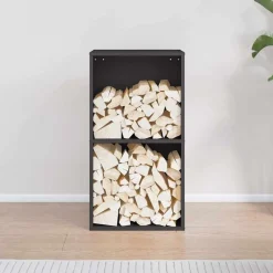 Accessoires Pour Cheminées & Poêles À Bois-vidaXL Portant de bois chauffage 40x30x75 cm Noir