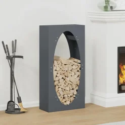 Accessoires Pour Cheminées & Poêles À Bois-vidaXL Portant de bois chauffage 50x23x100 cm Anthracite