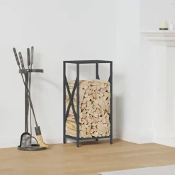 Accessoires Pour Cheminées & Poêles À Bois-vidaXL Portant de bois chauffage 34x25x70 cm Anthracite