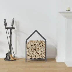 Accessoires Pour Cheminées & Poêles À Bois-vidaXL Portant de bois chauffage 40x25x60 cm Anthracite